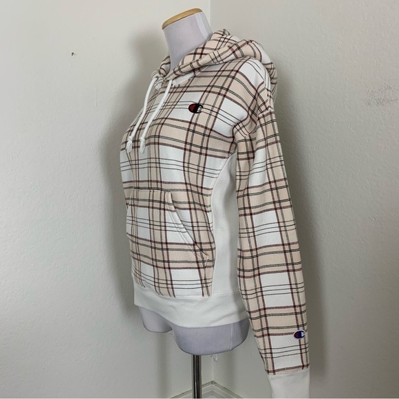 Champion UO Exclusive Plaid Hoodie Sweatshirt Women’s XS Reverse Weave - Picture 16 of 16